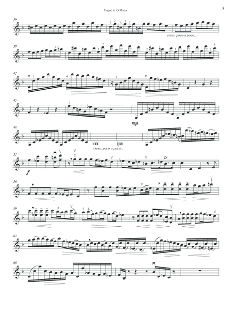 Bachfor2 Volume 1, Three Fugues, Violin 1, marked version String Duet scores gallery preview page 5