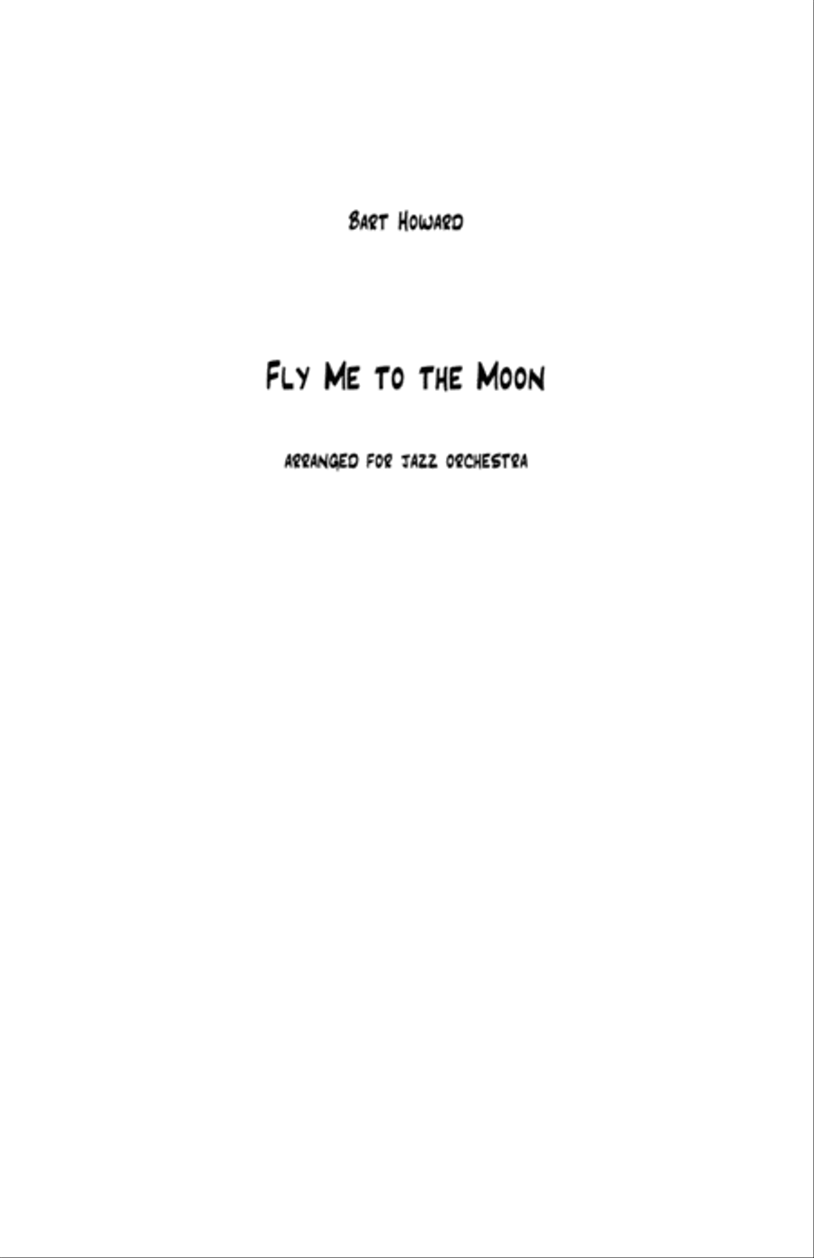 Fly Me To The Moon (in Other Words) Jazz Ensemble scores gallery preview page 1