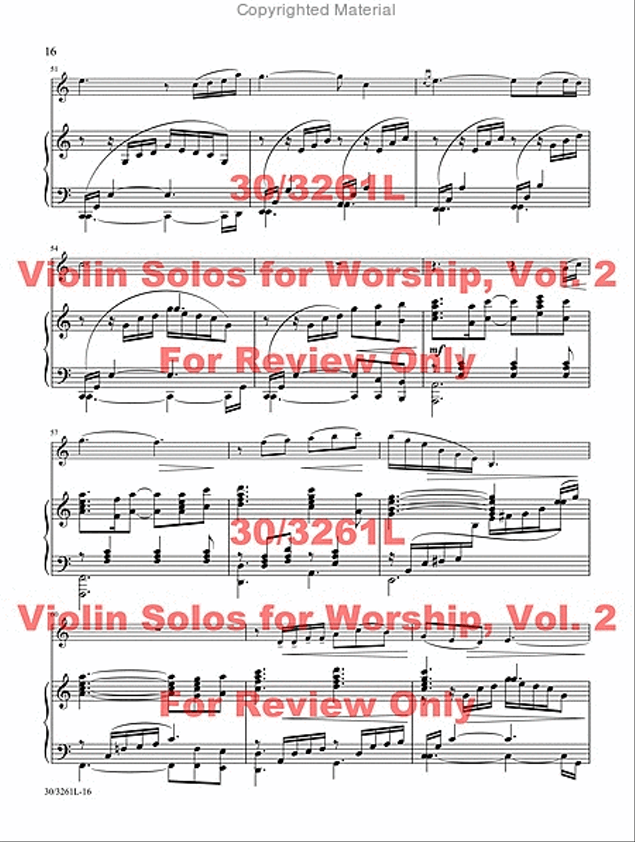 Violin Solos for Worship, Vol. 2 image number null