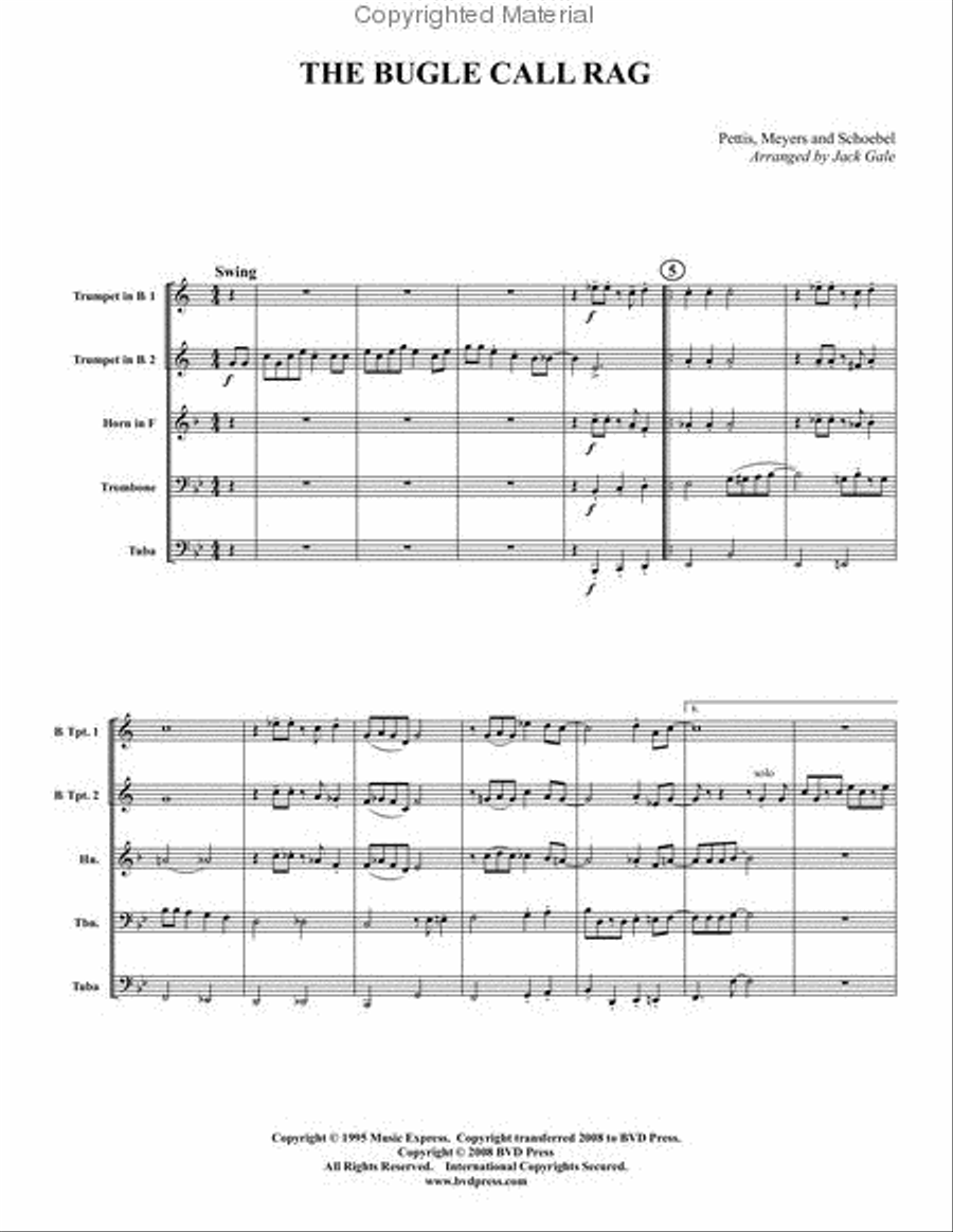 Tales from the Jazz Age Brass Quintet scores gallery preview page 3