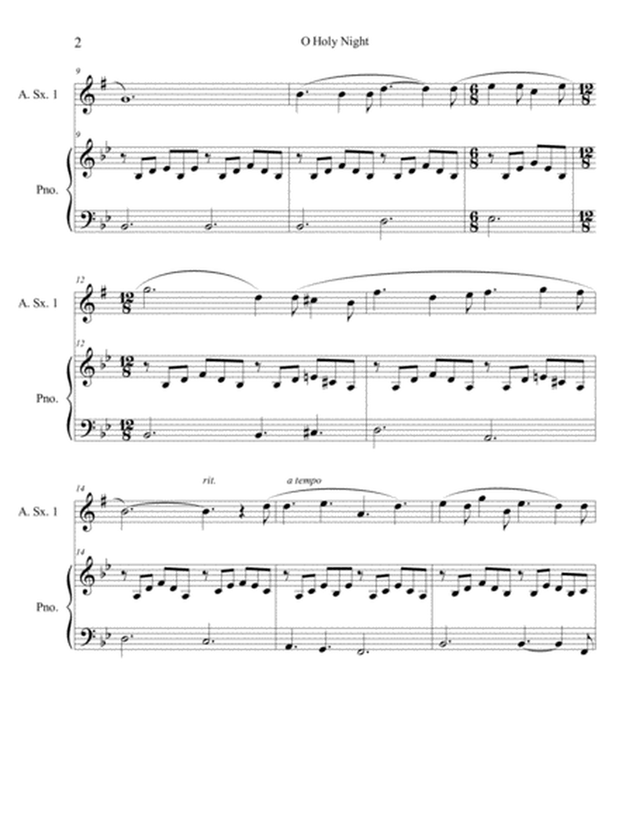 O Holy Night (alto sax solo) with piano accompaniment image number null