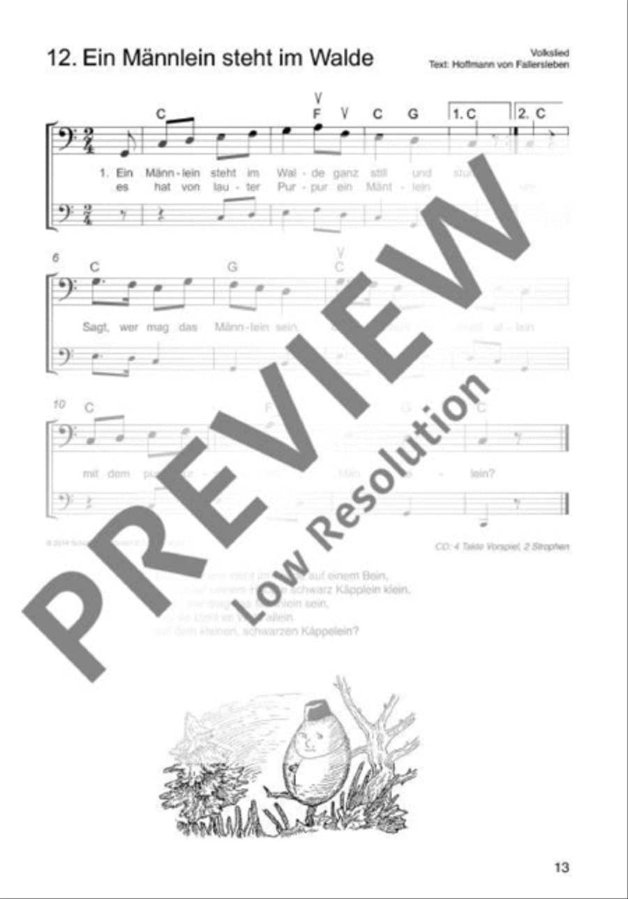 Die schönsten Volks- und Kinderlieder Cello scores gallery preview page 14