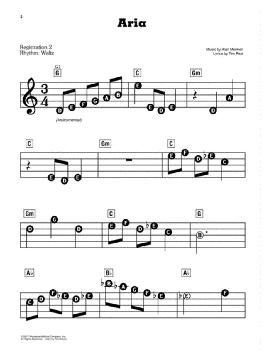 Beauty and the Beast Electronic Keyboard scores gallery preview page 3