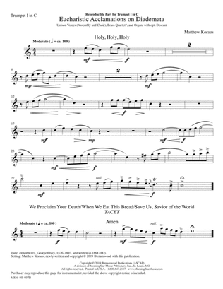 Eucharistic Acclamations on Diademata (Instrumental Parts)
