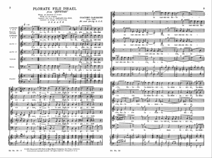 Plorate Filii Israel 4-Part scores gallery preview page 3