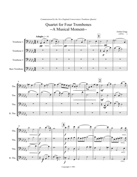 Quartet for Four Trombones - A Musical Moment image number null