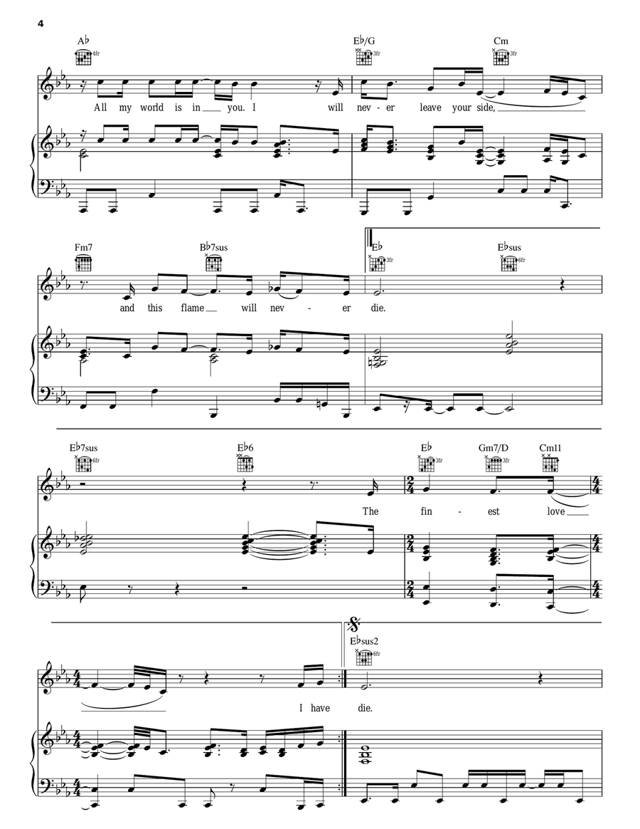 This Flame Piano, Vocal, Guitar scores gallery preview page 4