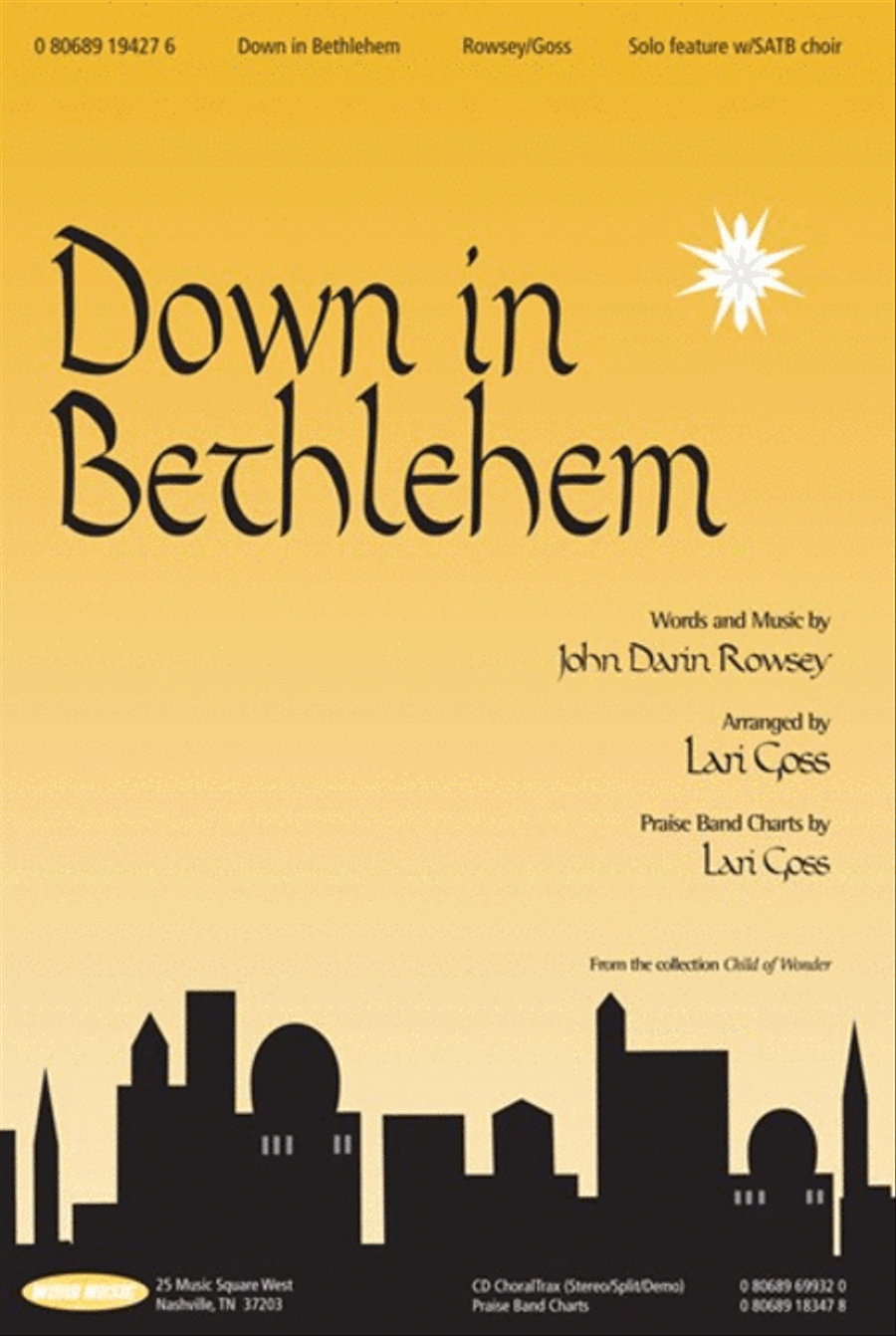 Down In Bethlehem - CD ChoralTrax Choir scores gallery preview page 1