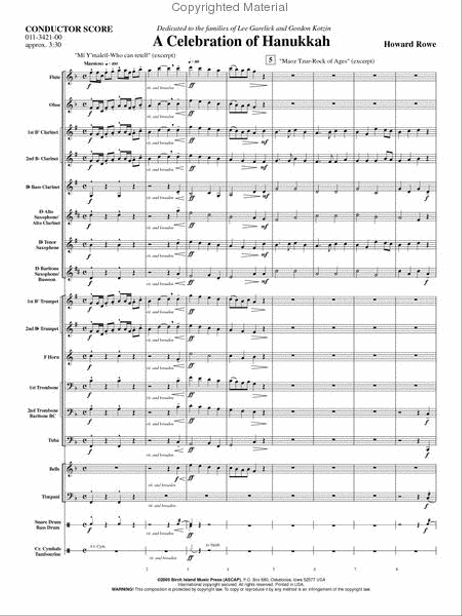 A Celebration of Hanukkah Concert Band scores gallery preview page 2
