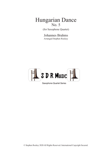 Hungarian Dance No.5 for Saxophone Quartet image number null