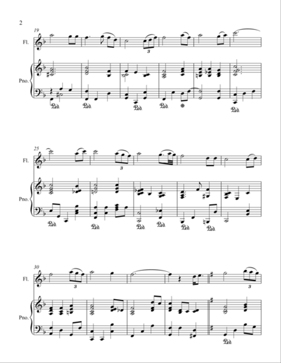 Amazing Grace and Holy Holy Holy Flute Solo scores gallery preview page 2