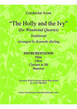 Book cover for The Holly and the Ivy (for Woodwind Quartet)