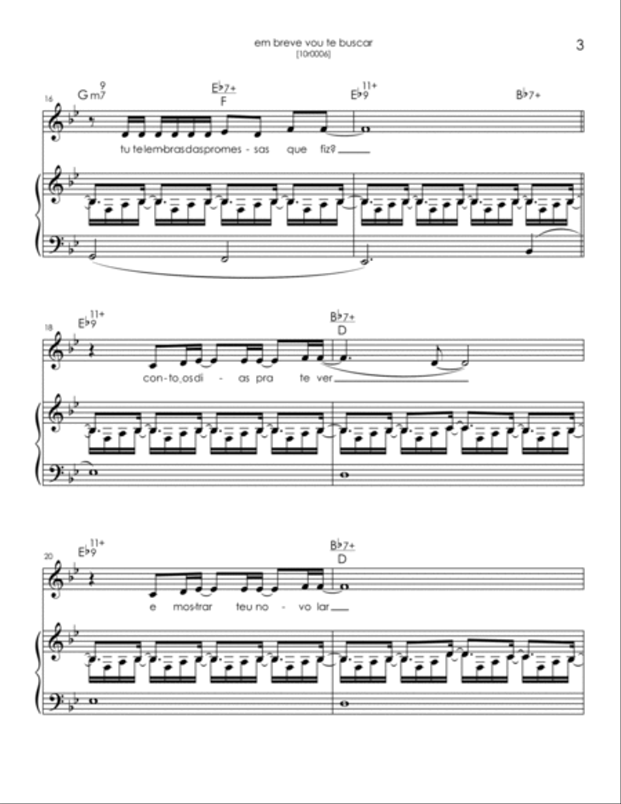 Em Breve Vou Te Buscar Voice scores gallery preview page 3