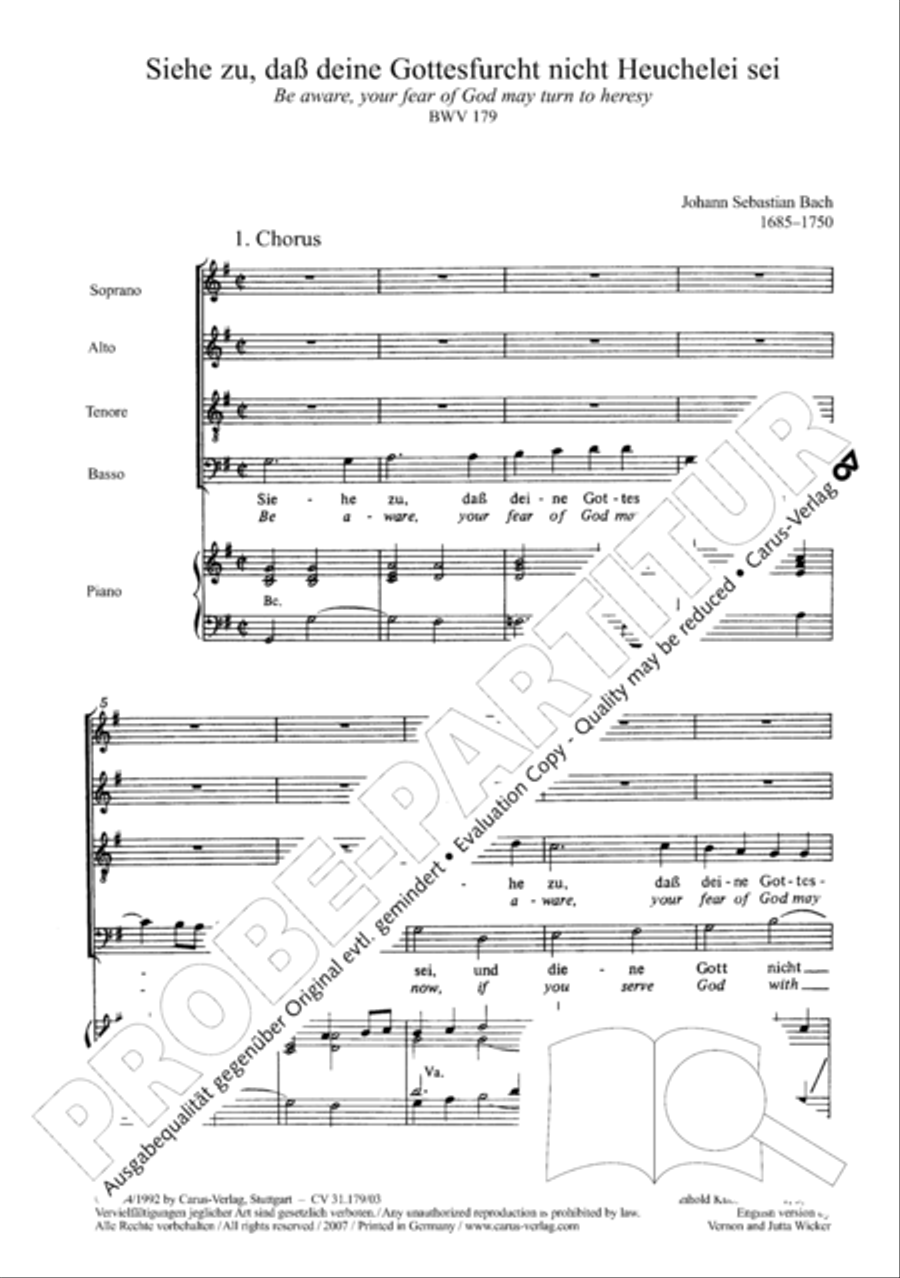 Be aware, your fear of God may turn to heresy (Siehe zu, dass deine Gottesfurcht nicht Heuchelei sei) STB scores gallery preview page 3