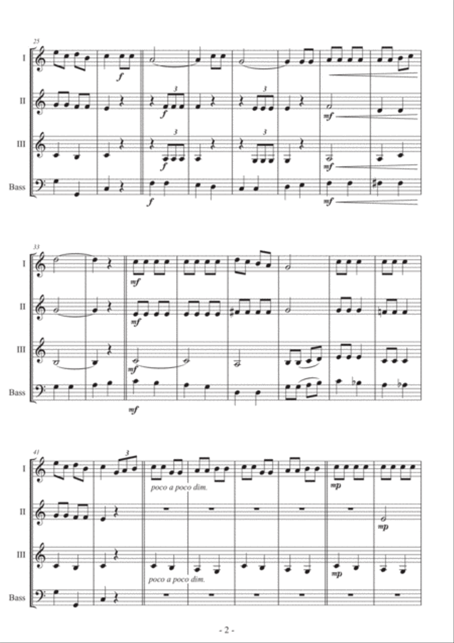 Mickey Mouse March Mickey Mouse March Clarinet Quartet scores gallery preview page 2