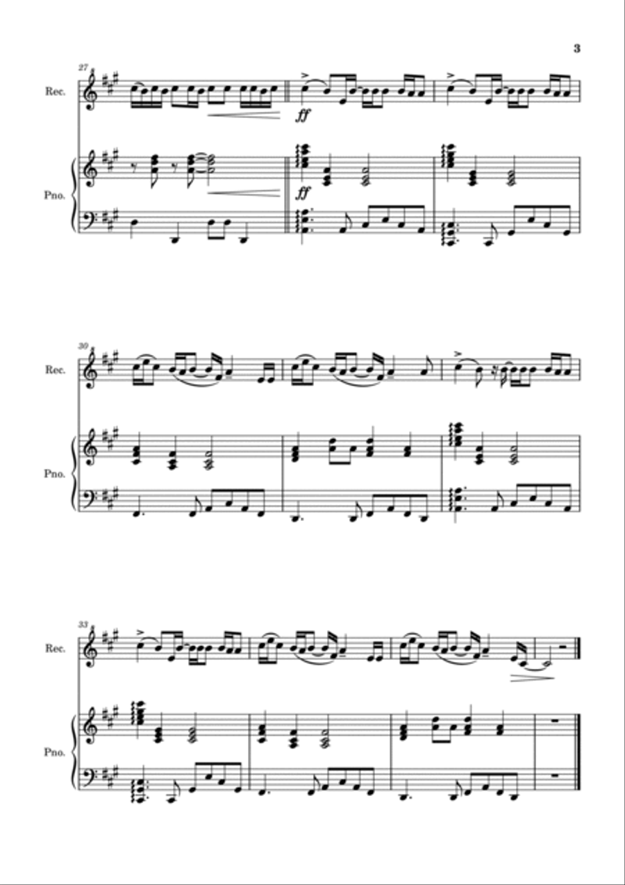 Cruel Summer Recorder scores gallery preview page 3