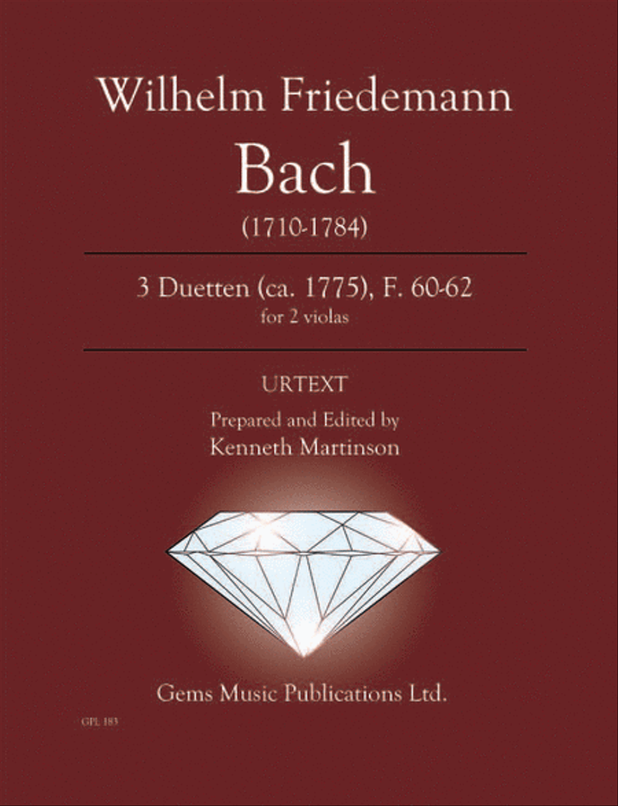 3 Duetten (ca. 1775), F. 60-62 for 2 violas String Duet scores gallery preview page 1
