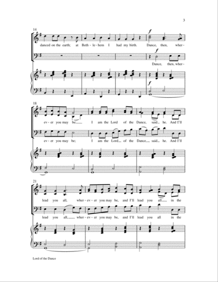 Lord of the Dance 3-Part scores gallery preview page 4