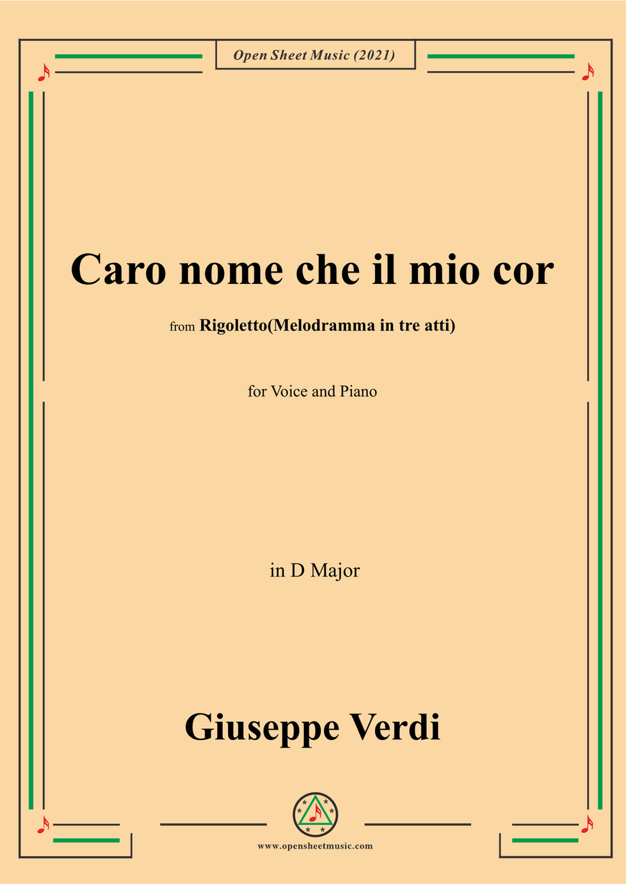 Verdi-Caro nome che il mio cor,in D Major
