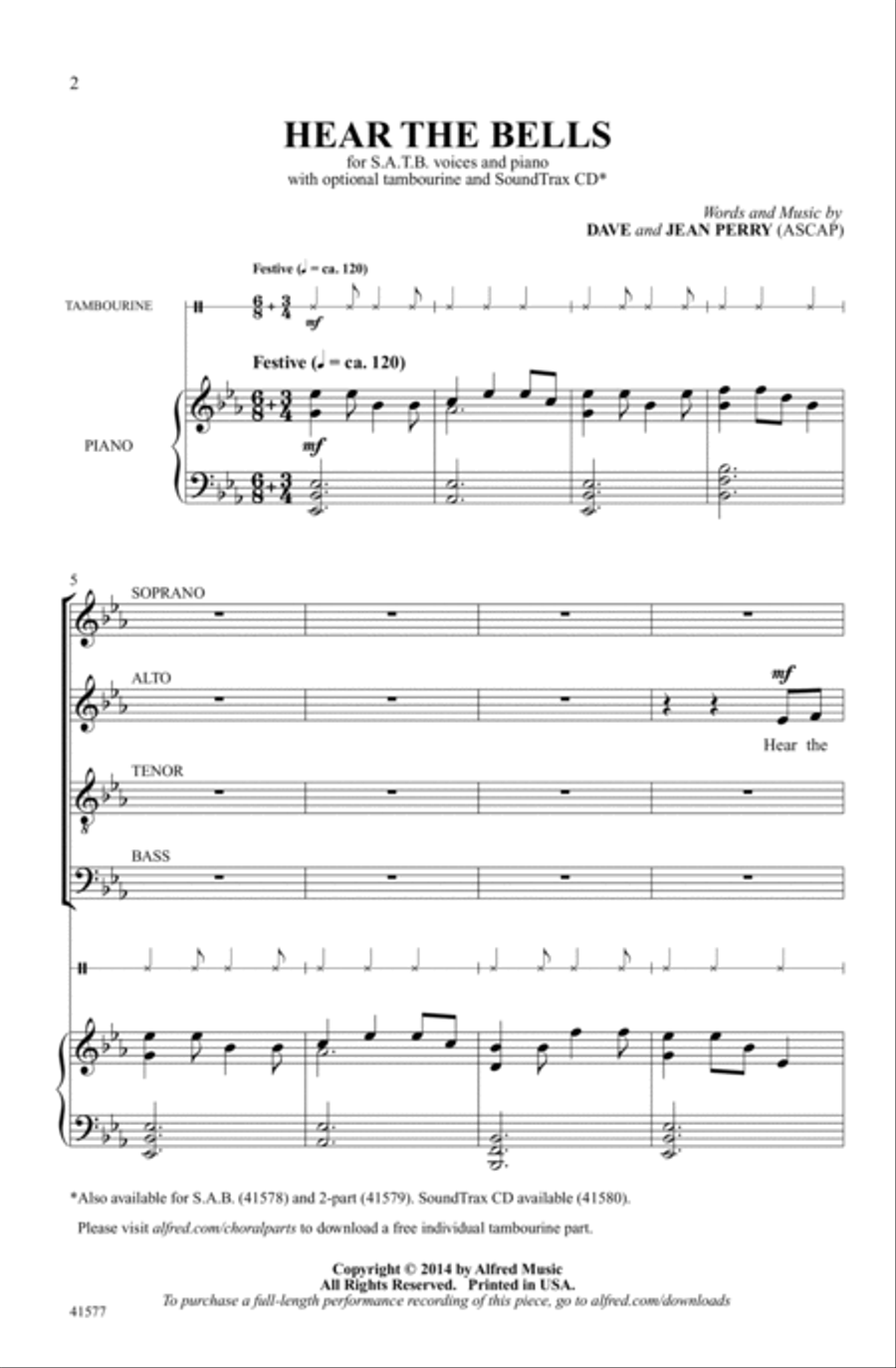 Hear the Bells Hear the Bells Choir scores gallery preview page 1