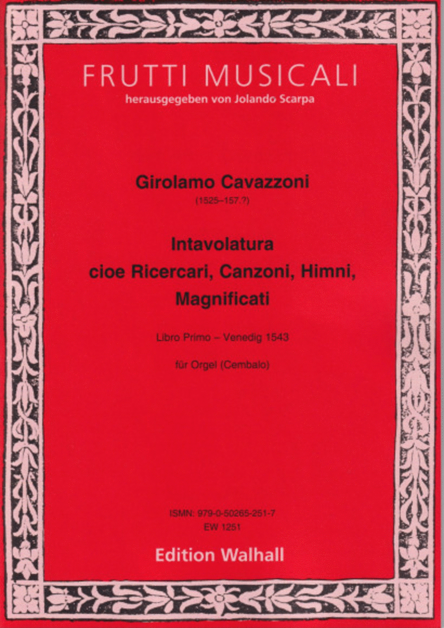Intavolatura cioe Ricercari, Canzoni, Himni, Magnificati Harpsichord scores gallery preview page 1