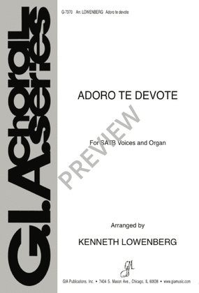 Book cover for Adoro te Devote