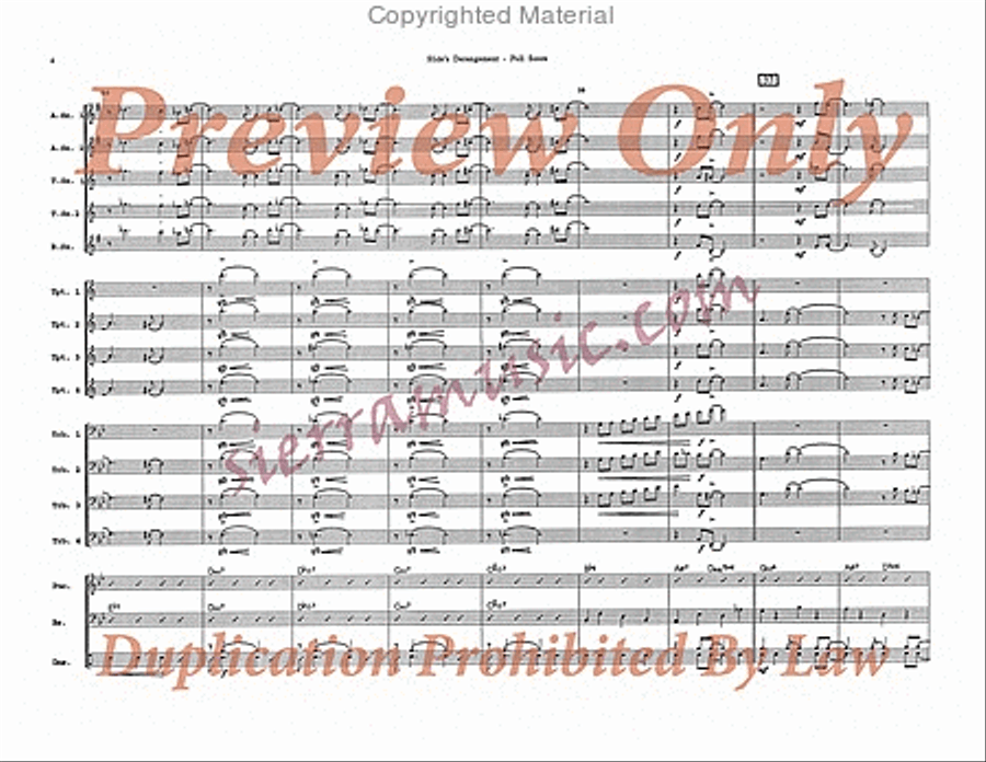 Slide's Derangement Slide's Derangement Big Band scores gallery preview page 5