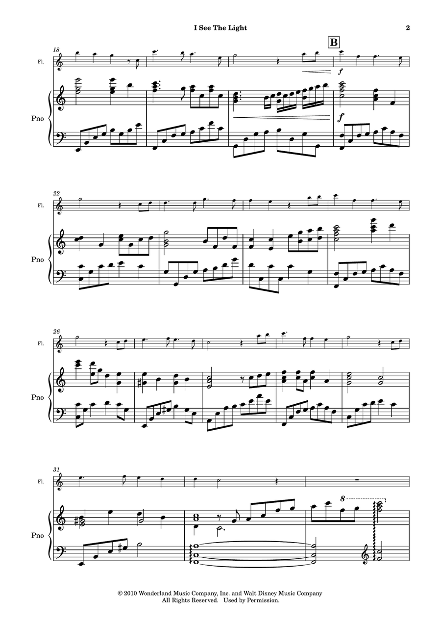 I See The Light Flute Solo scores gallery preview page 3