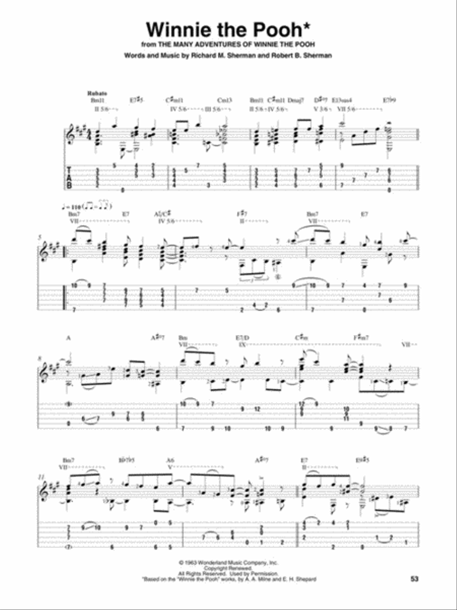 Disney Songs for Fingerstyle Guitar Fingerpicking Guitar scores gallery preview page 5