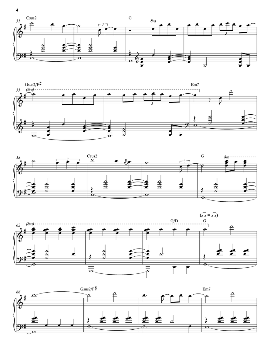 Mistletoe Piano Solo scores gallery preview page 4