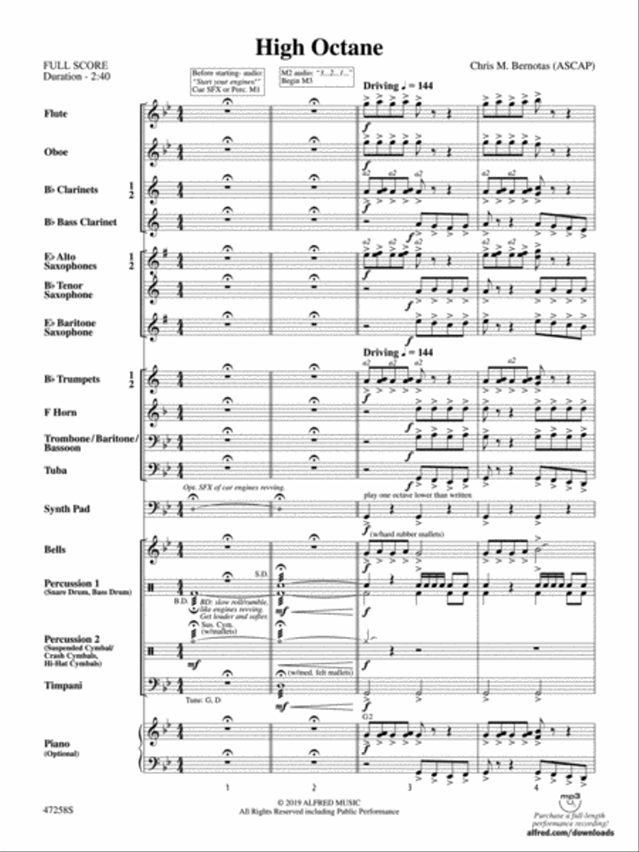 High Octane: Score Concert Band scores gallery preview page 2