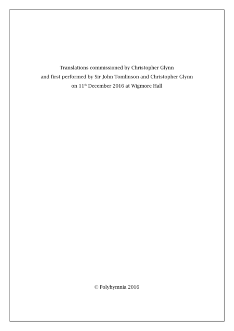 Schubert Schwanengesang (Swan Song) translated J. Sams (low voice) Low Voice scores gallery preview page 2