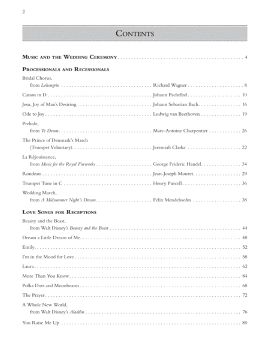 Wedding Performer -- Complete Piano Collection Piano Solo scores gallery preview page 2