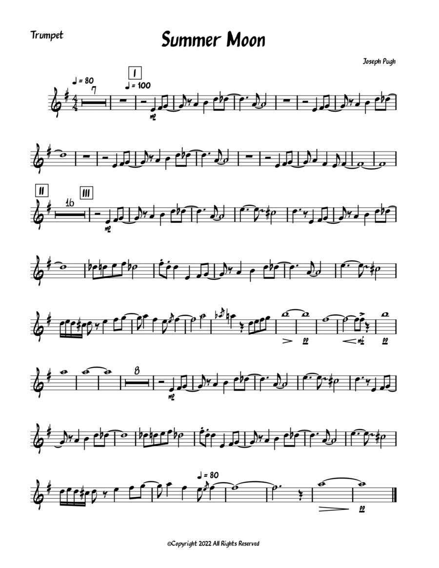 Summer Moon Small Ensemble scores gallery preview page 1