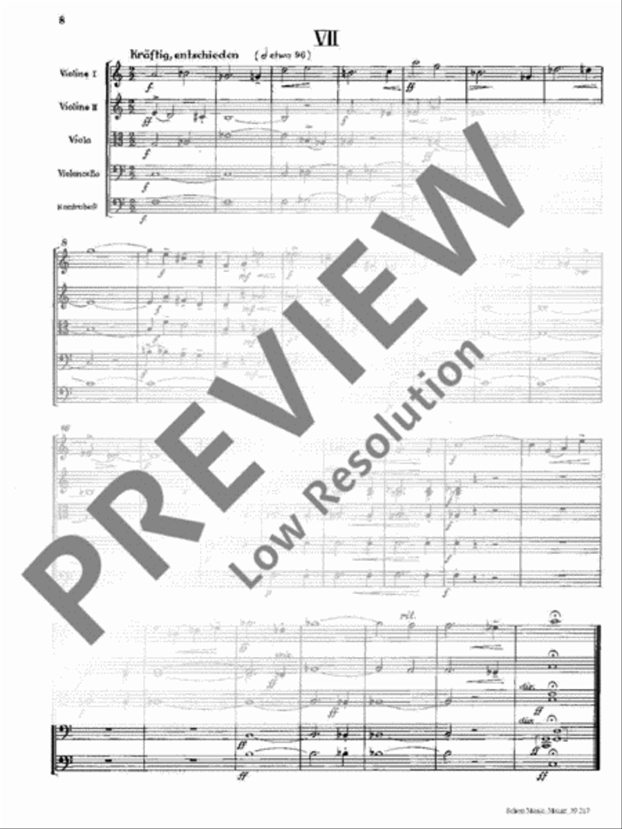 Sieben leichte Stücke String Orchestra scores gallery preview page 11