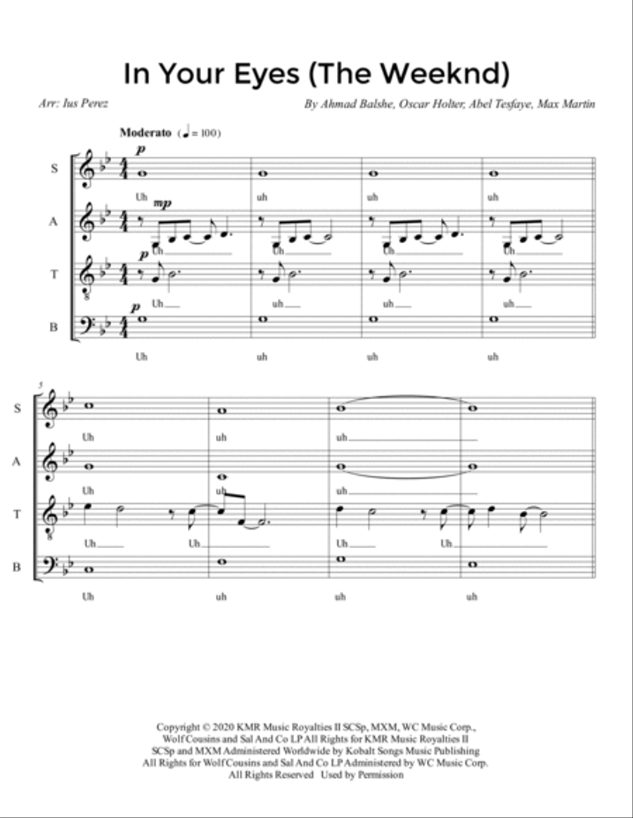 In Your Eyes In Your Eyes 4-Part scores gallery preview page 2