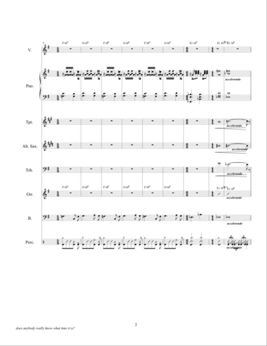 Does Anybody Really Know What Time It Is? Alto Saxophone scores gallery preview page 4