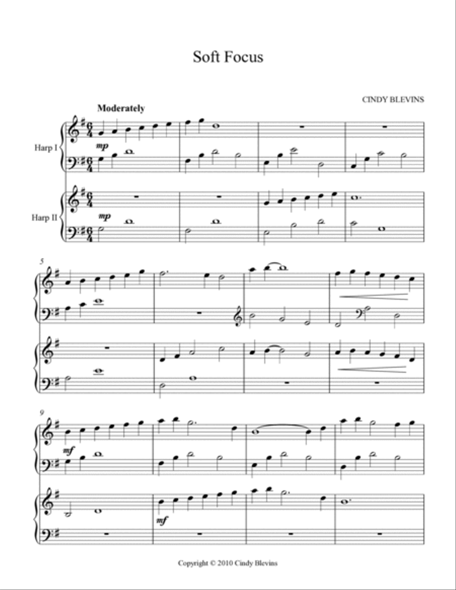 Soft Focus, Harp Duet Soft Focus, Harp Duet Harp scores gallery preview page 2