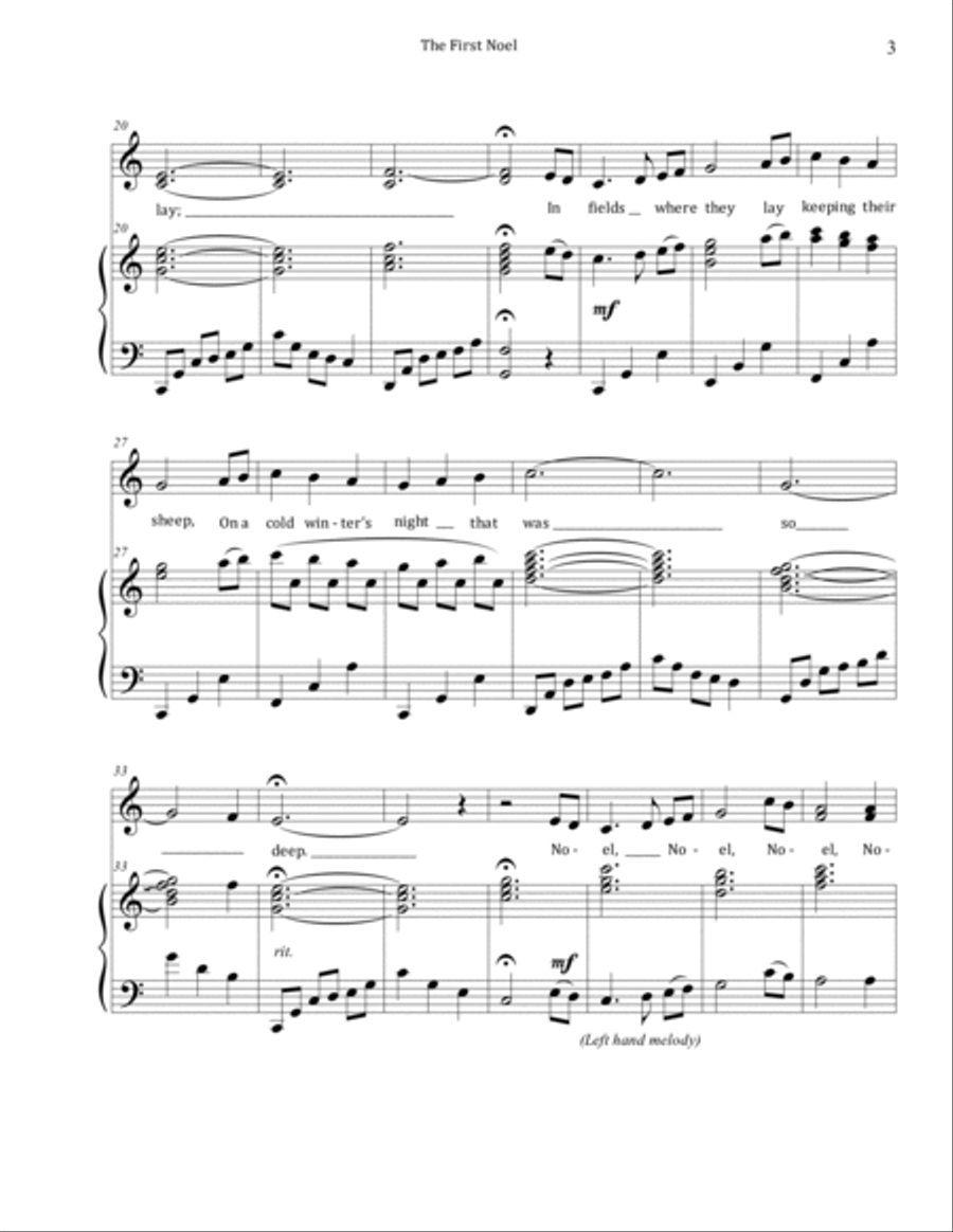 The First Noel (Two Part Choir) SA scores gallery preview page 3
