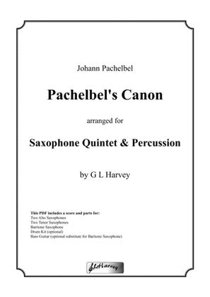 Book cover for Pachelbel's Canon for Saxophone Quintet