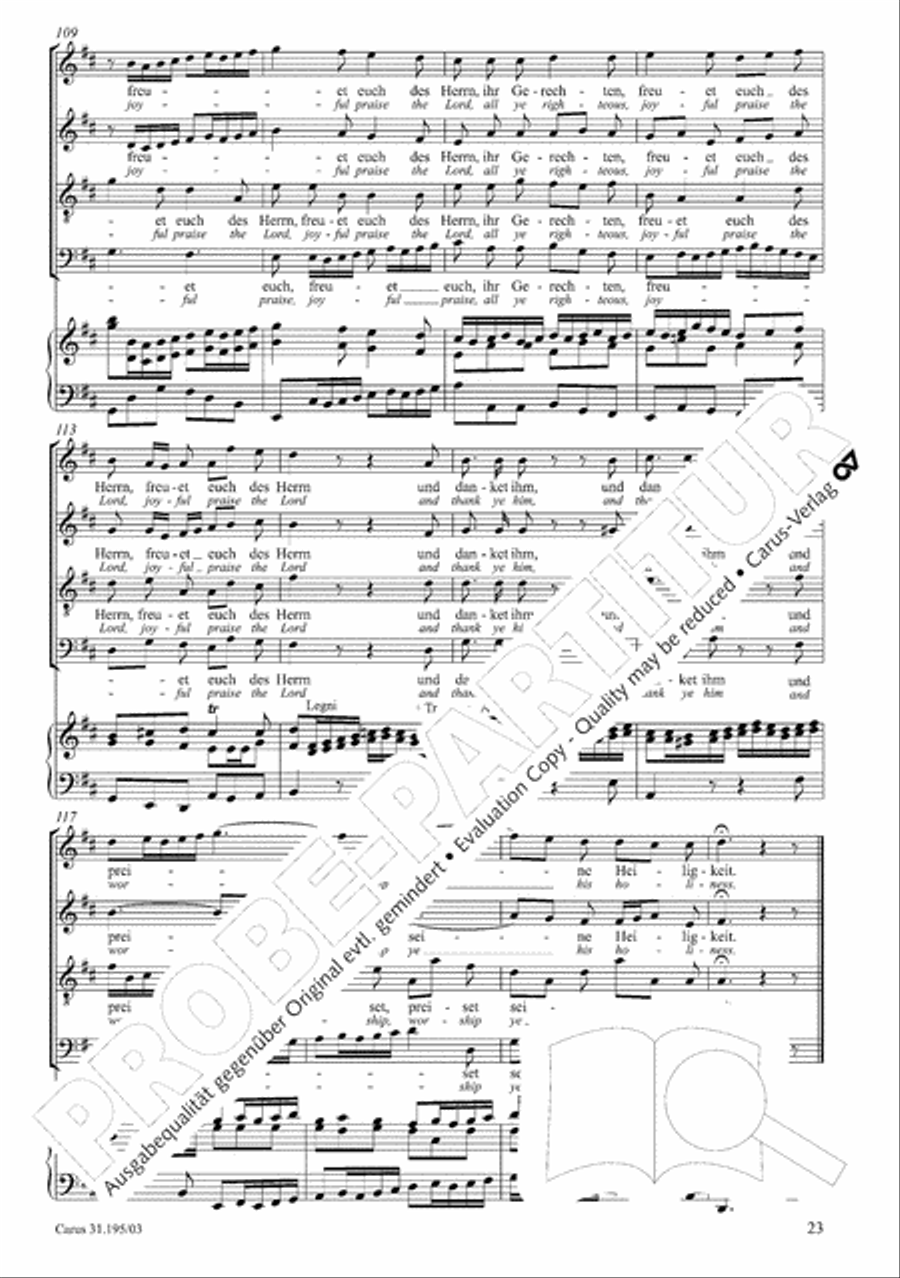 For the righteous light is sown (Dem Gerechten muss das Licht) 4-Part scores gallery preview page 24