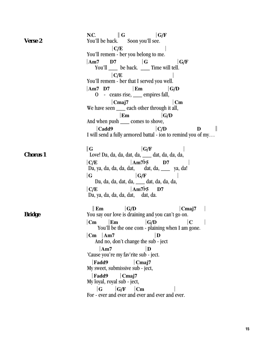 You'll Be Back (from Hamilton) Guitar scores gallery preview page 2