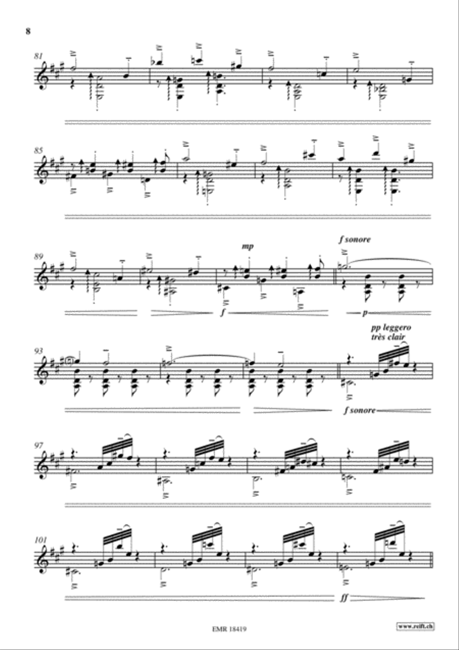 Reverie Classical Guitar scores gallery preview page 8