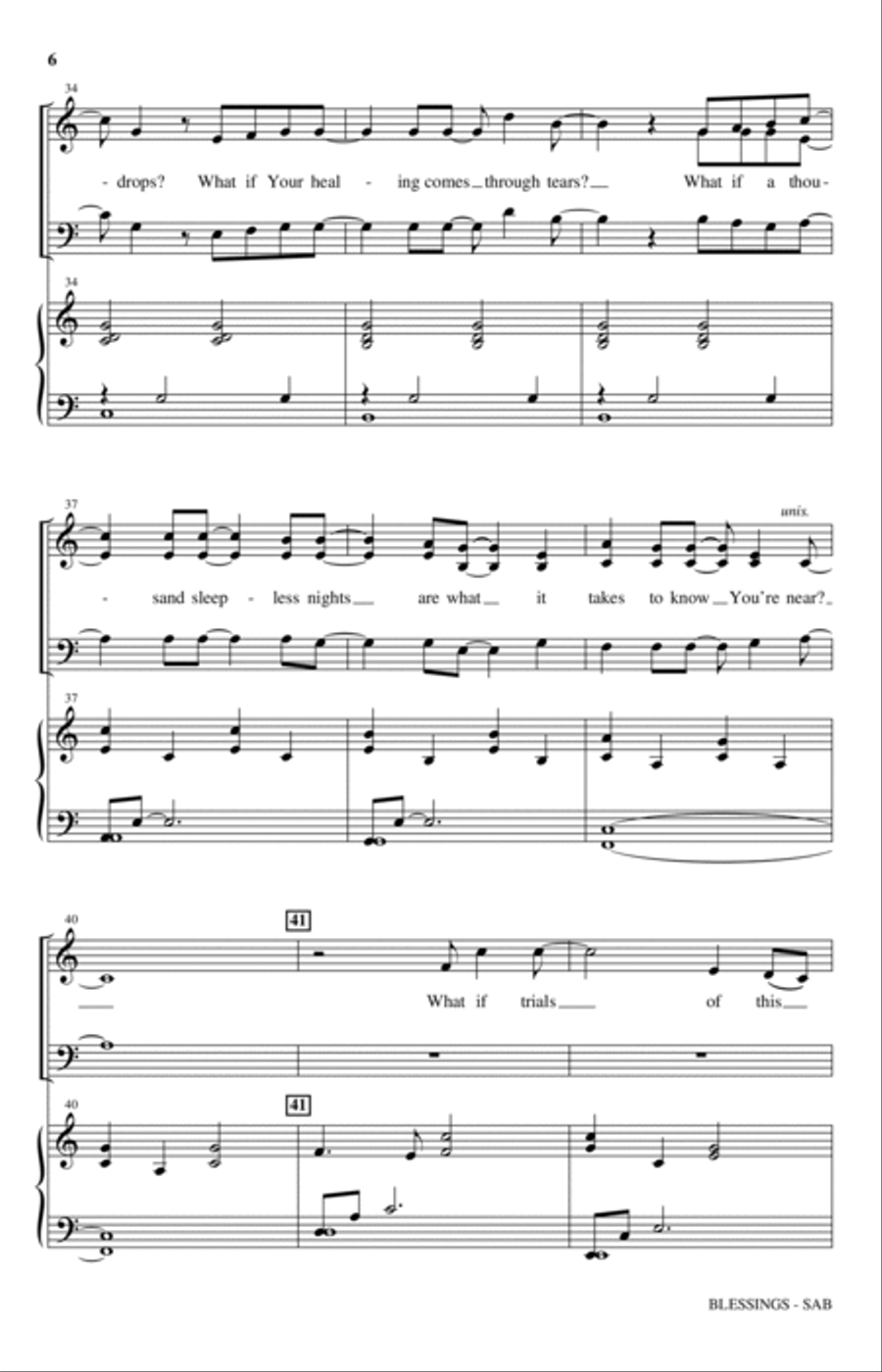Blessings (arr. Heather Sorenson) 3-Part scores gallery preview page 4