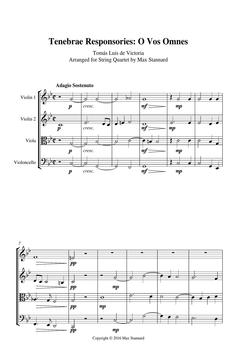 Tenebrae Responsories: O Vos Omnes A Cappella scores gallery preview page 2