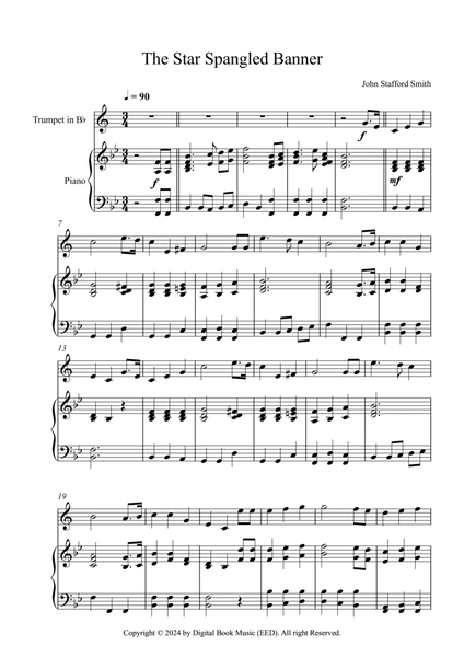 The Star Spangled Banner - John Stafford Smith (Trumpet + Piano) image number null