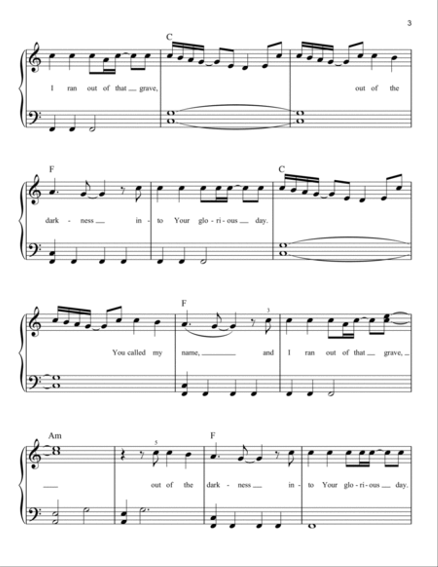 Glorious Day Easy Piano scores gallery preview page 3