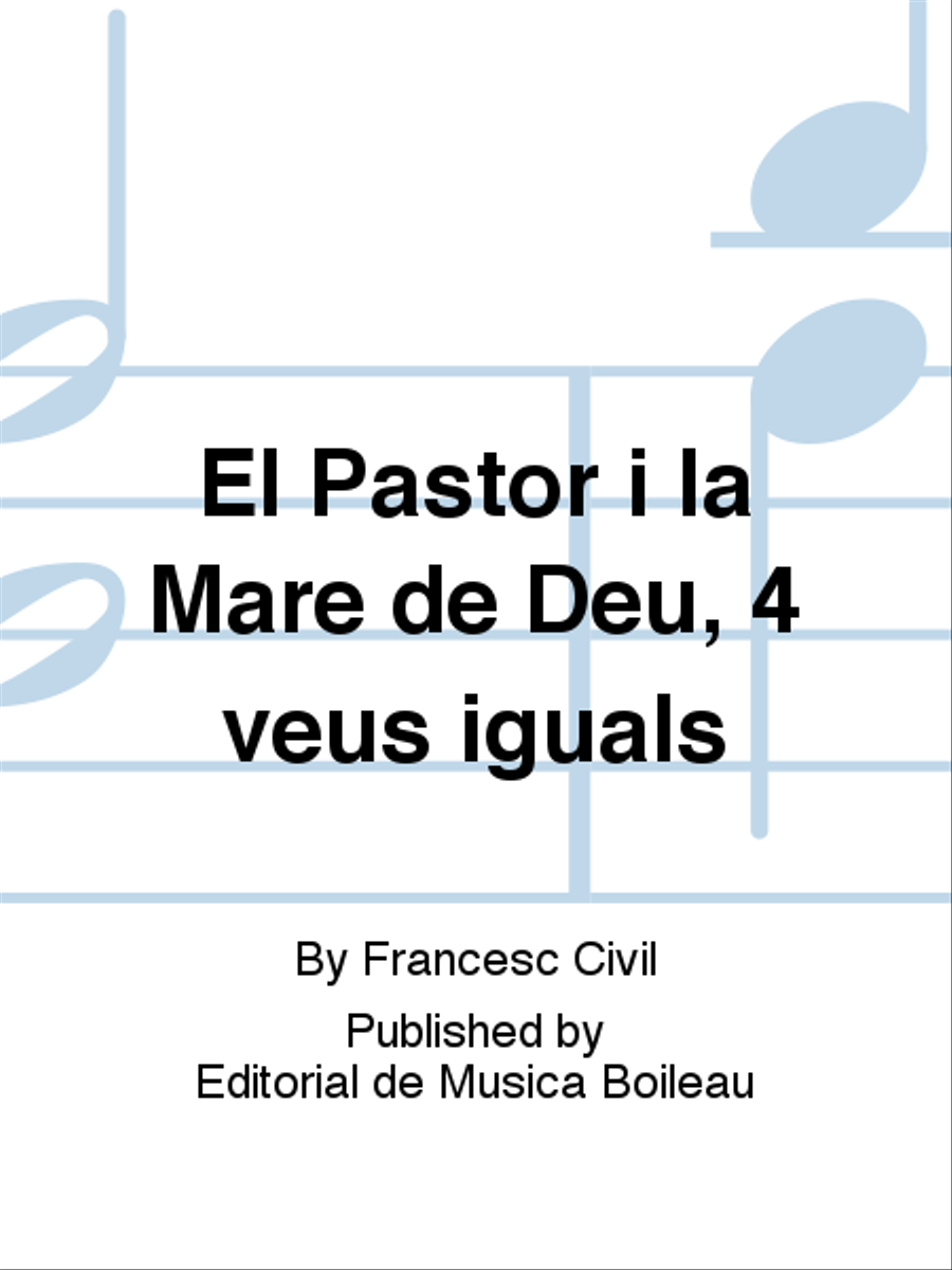 El Pastor i la Mare de Deu, 4 veus iguals Voice scores gallery preview page 1