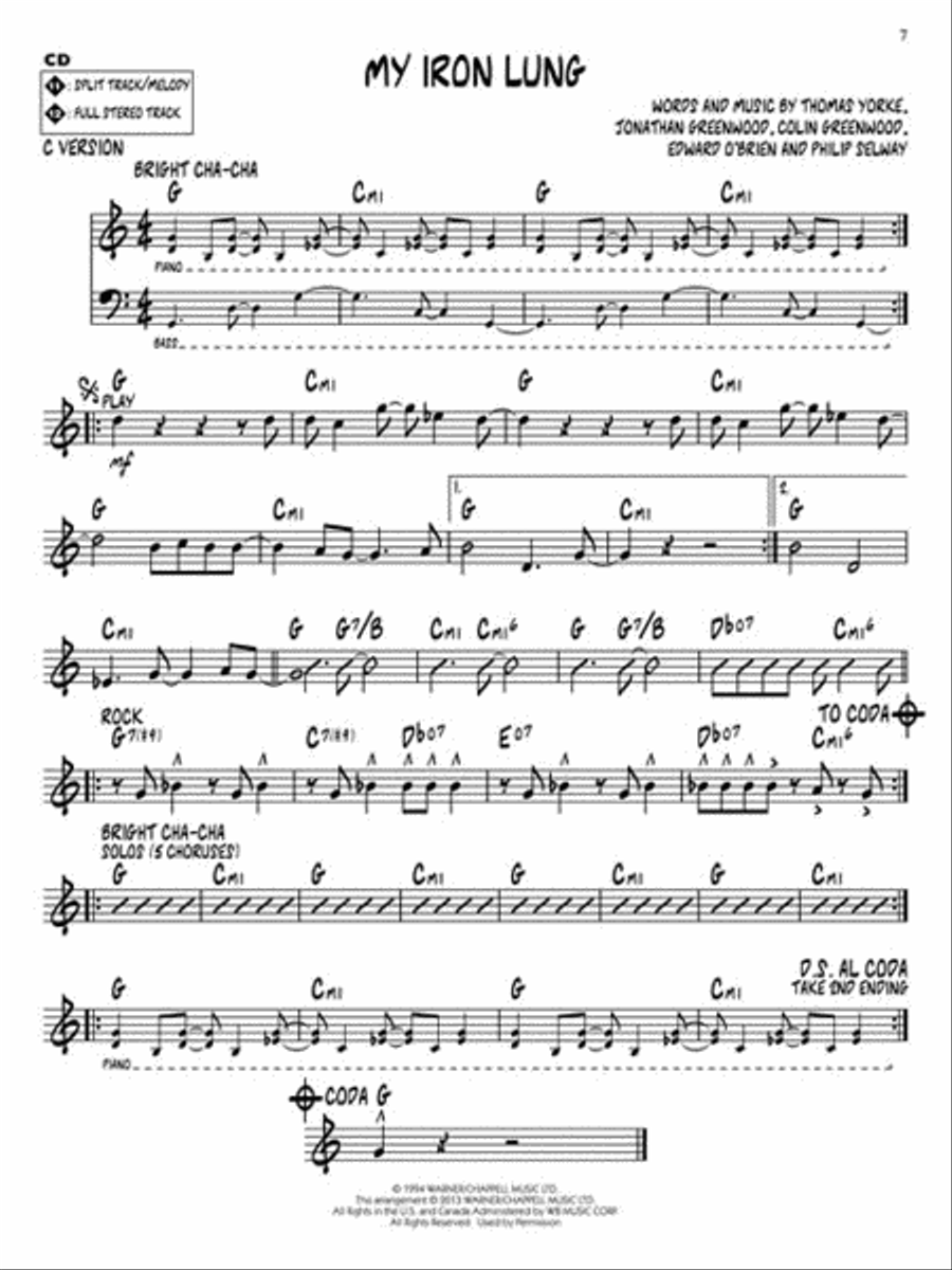 Radiohead Radiohead C Instrument scores gallery preview page 5