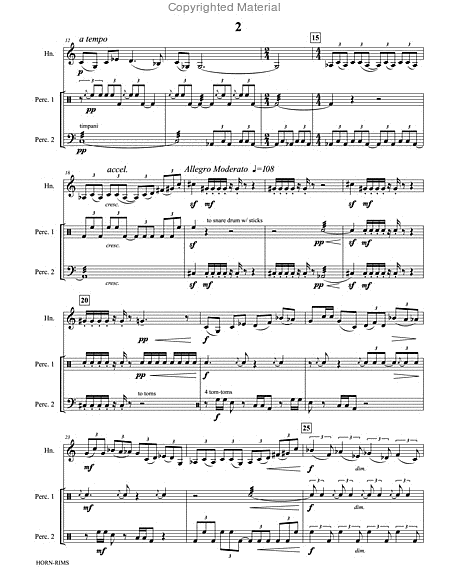 Horn-Rims (score & parts) image number null